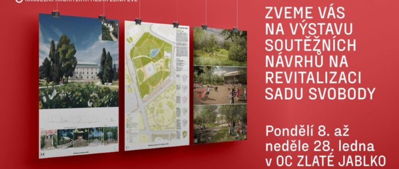 Výstava soutěžních návrhů revitalizace sadu Svobody ve Zlatém jablku