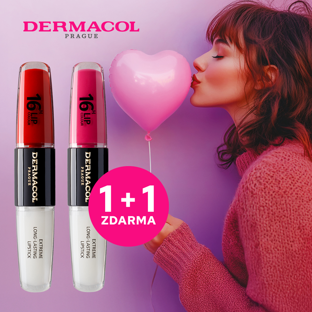 Dermacol: 16H Lip Colour 1+1 ZDARMA!